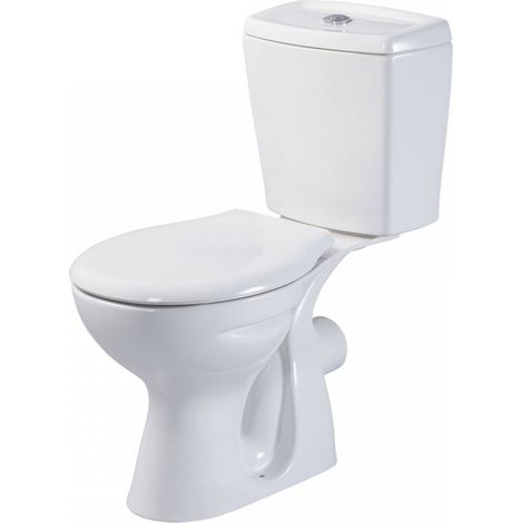 AKW Livenza Close Coupled Toilet with Push Button Cistern - Standard Seat (1/2)