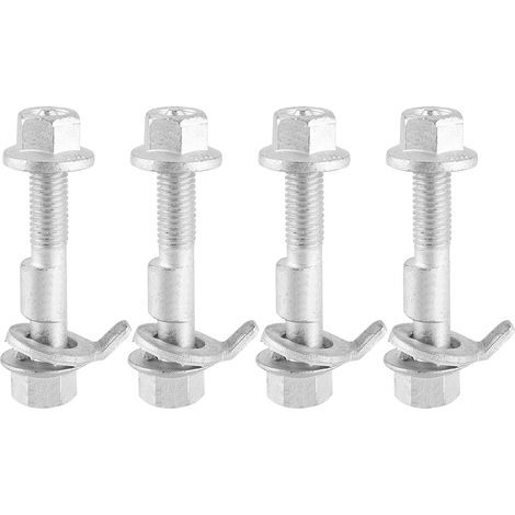 4 Pièces Vis D'alignement de Roue Vis de Boulon de Carrossage de Voiture, Outil Réglable D'alignement de Correction de 4 Roues 12,9 dureté 12 Mm Vis de Boulon Excentrique de. (1/5)
