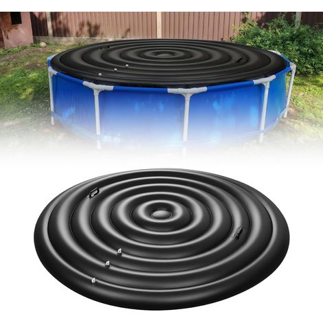 Bâche de protection universelle gonflable pour jacuzzi, 180 cm, ronde, avec deux poignées et valve déflation, isolée anti-fuite, en PVC, spa extérieur, piscine - (1/5)