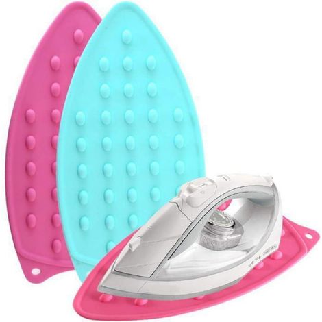 Repose-fer - Silicone Résistant Chaleur 220 °C - Pour Planche À Repasser - Lot De 2 - 26,5 X 14 X 0,7 Cm