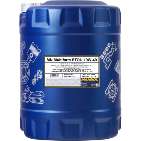 MANNOL - Huile multifonctionnelle STOU 10W40 MULTIFARM 2502 - Bidon de 10 litres - MN2502-10