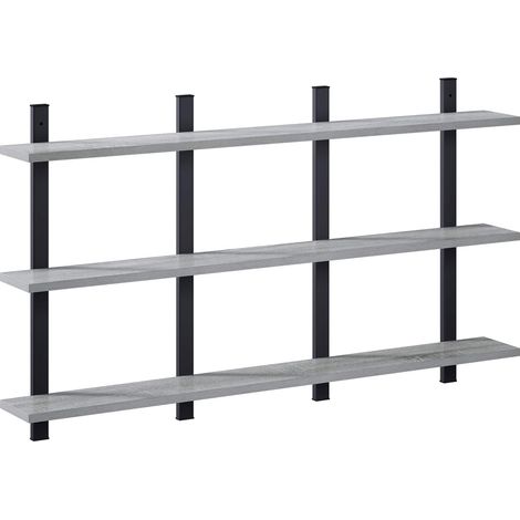 Wall Shelf Grey Sonoma 102 x 13.5 x 58 cm Engineered Wood vidaXL (1/5)