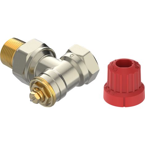 Danfoss M30 Ventilgehäuse MIO 20 M30x1,5, R 3/4", Eckausführung, matt vernickelt