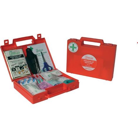 Estuche de primeros auxilios lleno Polypro Asep Btp 5 Rojo