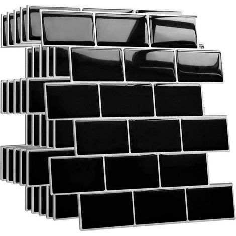 Linghhang – Crédence adhésive murale 10 pièces – PVC écologique 15x30cm – Résistant à l'usure et aux chocs – Installation facile sans colle (1/5)