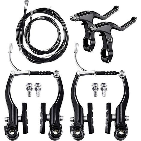 LYERCW - Kit complet pour VTT, freins V-Brake + câbles externes + guidon + accessoires pour freins avant et arrière (1/5)