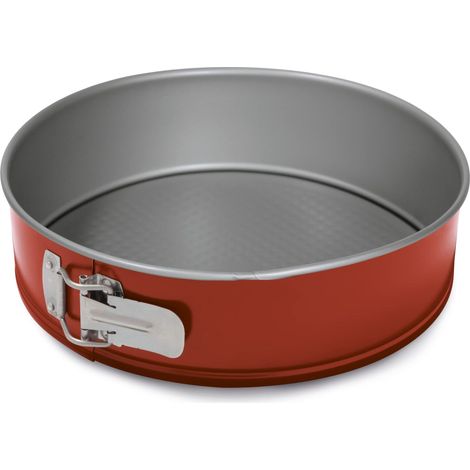 Guardini, Tortiera apribile 1 fondo Ø 18 cm, Acciaio con rivestimento antiaderente, Rosso e Grigio, Made in Italy, Linea Rossana (1/2)