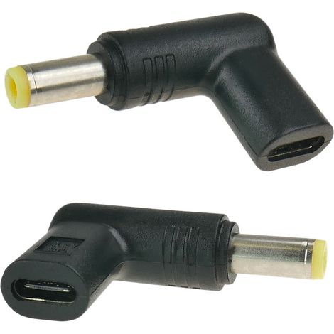 USB-C-Adapter zur Stromversorgung eines Laptops mit einer 5,5 x 2,5 mm Buchse