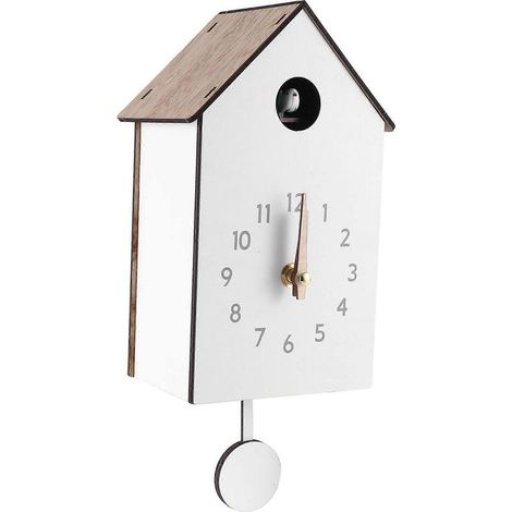 Horloge murale à quartz moderne avec motif coucou, idéale pour la décoration de la maison ou du bureau. (1/5)