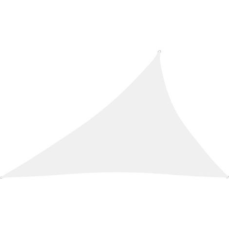 Voile d'ombrage - Toile solaire - Voile de parasol Tissu Oxford triangulaire 3x4x5 m Blanc Chic-433446 (1/5)