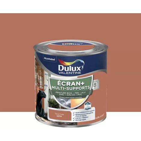 Peinture DULUX VALENTINE Ecran+ Multi-supports Terre cuite 0,25 L (1/4)