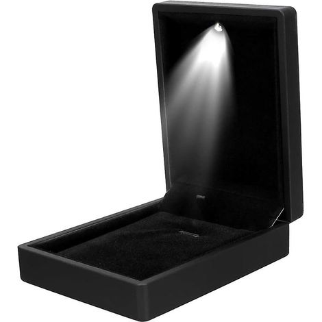 Coffret cadeau lumineux LED pour ranger et présenter des bijoux et des colliers. (1/5)