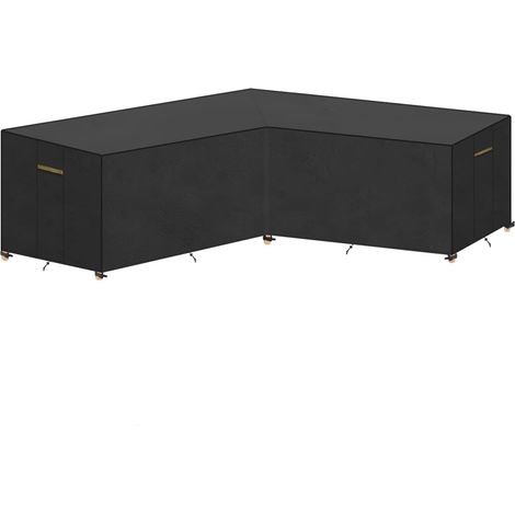 1 Housse de protection, Tissu Oxford imperméable, Coutures renforcées, Aération anti-moisissure, Pour canapé d'angle jardin (1/5)