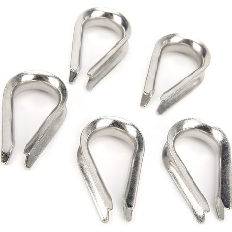 Colliers de serrage pour câbles marins en acier inoxydable de 10 mm, anneaux de protection, cosses et clips (1/5)