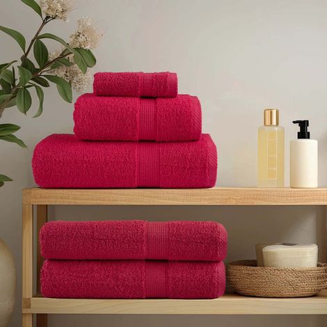 vidaXL Premium Sauna Towels SOLUND 10 pcs Red 80x200 cm 600 gsm (1/5)