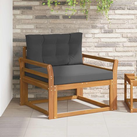 Outdoor Mittelsofa Massivholz Akazie Natur