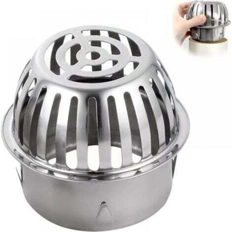 Siphon Sol Convexe en Acier Inoxydable, 1 Pcs Drain Gouttières Filtrantes, Filtre de Gouttière en Acier Inoxydable pour Les Drains Anti Blocage des Balcons, Salles Bains, Cours Extérieures (1/4)