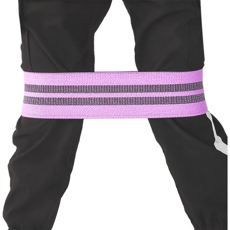 Bande Élastique de Résistance pour Hanches, Anti-Glissement Yoga Fitness (Violet Taille S) (1/4)