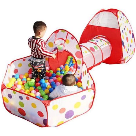 Tente Tunnel - Tente Activité Enfant - 270 x 120 x 95 cm - Pour Jeu Intérieur - 1 Pièce (1/4)