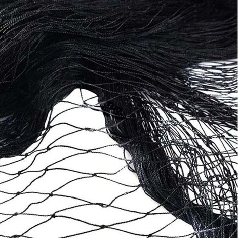 Rete di protezione per uccelli, in nylon nero, per piante da frutto, 5 m x 30 m.