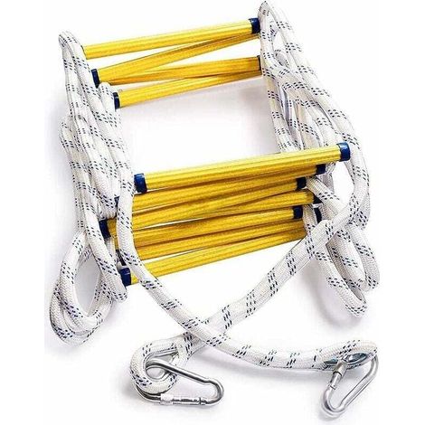 5 m avec mousqueton, charge maximale 450 kg – évacuation d'urgence par fenêtre, évacuation du balcon (2e étage, 5 m) (1/4)