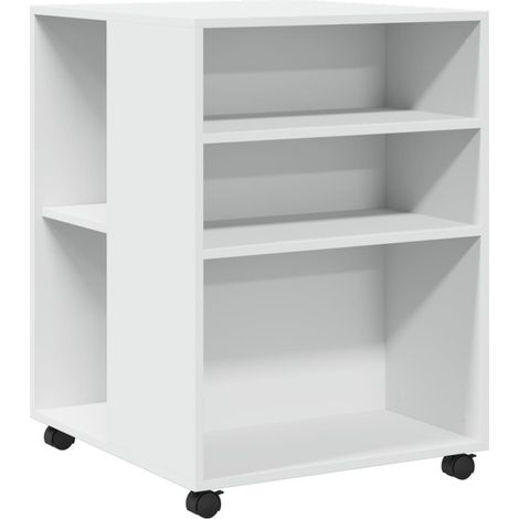 Maison Exclusive - Mesa auxiliar con ruedas madera ingeniería bla