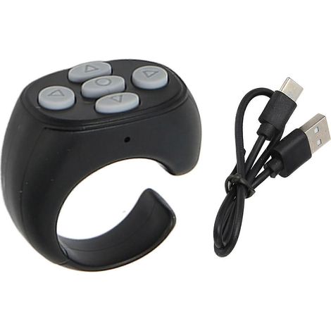 Télécommande Bluetooth sans fil : déclencheur selfie, tourne-page pour téléphone, TV, livre