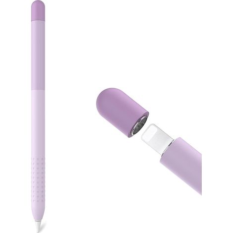 (lavande)coque Apple Pencil 1re Gnration, Dgrad De Couleur Silicone Case Cover Protection Coque Accessoires Pour Poigne Compatible Avec Apple Penc (1/5)
