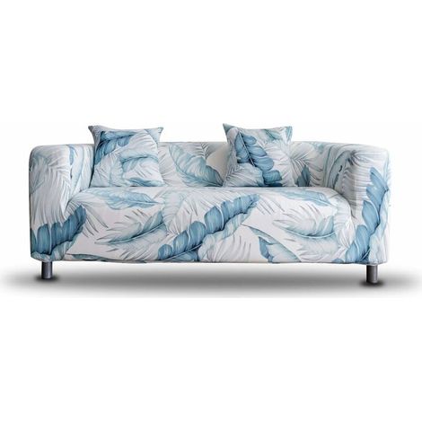 Sofa Slipcover Stretch Elastic Fabric Flower Bird Pattern Chair Loveseat Couch Settee Sofa Covers 1-Piece Pet Dog Protector (Banana Leaf, 1 Seater) Without Pillowcase (1/5)