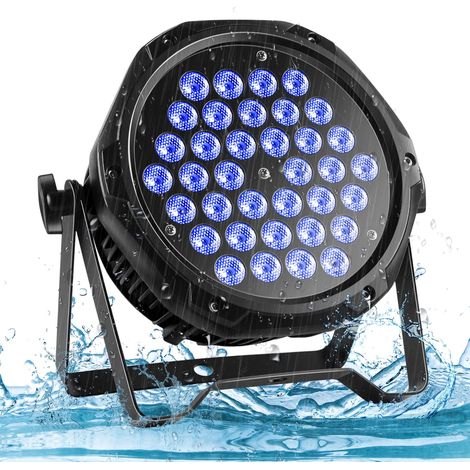 LED Par Spotlight IP65 Waterproof 108W LED Par Headlight Par Lights RGBW Ideal for Wedding Party Outdoor Stage Lighting DMX Disco Lights (1/5)