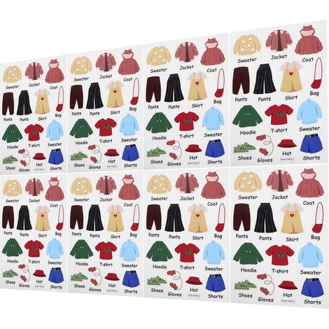 Étiquettes de Classification Amovibles pour Armoire, 8 Feuilles PVC (1/5)