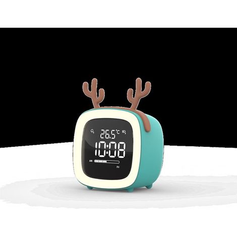 Réveil de Chevet Dessin animé Enfants Horloge Bureau Rechargeable (1/5)