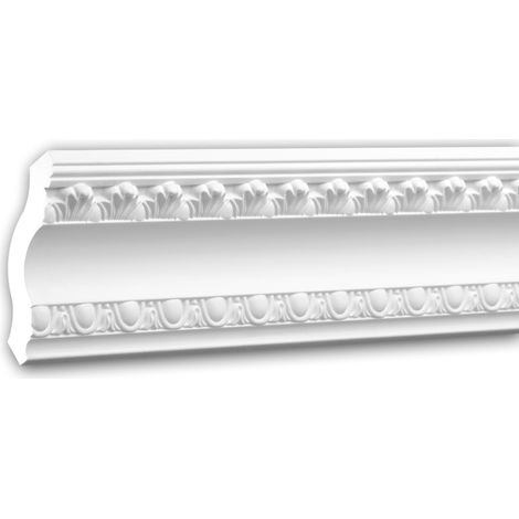 Cornice Moulding 150184 Profhome Decorative Moulding Crown Moulding Coving Cornice timeless classic design white 2 m