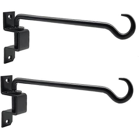 Lot de 2 supports pivotants pour plantes d'extérieur, robustes, de 40 cm (16 pouces) - Crochet de suspension pour fleurs et paniers. (1/5)