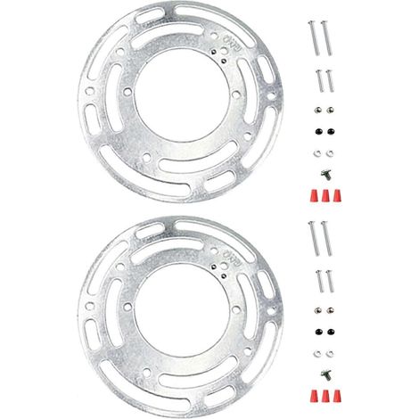 2 supports de fixation pour luminaires, ensemble de quincaillerie universel pour luminaires, plaque de montage pour ventilateur de plafond avec vis et écrou (A) (1/5)