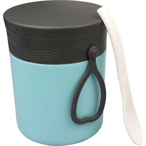 Boîte à bento étanche 16 oz en acier inoxydable, pour enfants, avec poche et cuillère – DELKEVIC (1/5)