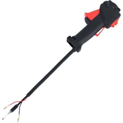 Poignée d'accélérateur pour débroussailleuse – Compatible universel – Câble renforcé avec interrupteur intégré – Lot de 1 (1/5)