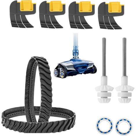 Kit réparation Zodiac MX6/MX8 Elite : arbre R0525100, roulements R0527000, chenilles R0526100, brosses R0714400 (1/5)