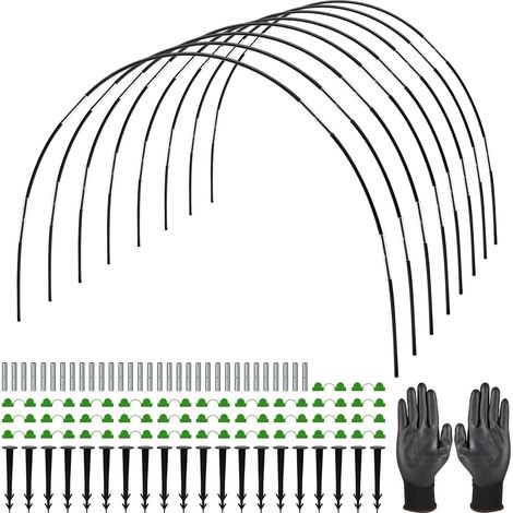 Arches tunnel pour plantes – Tente de culture et serre tunnel de qualité supérieure – Matériau résistant à la corrosion – Convient à toutes les serres et équipements de germination des (1/5)