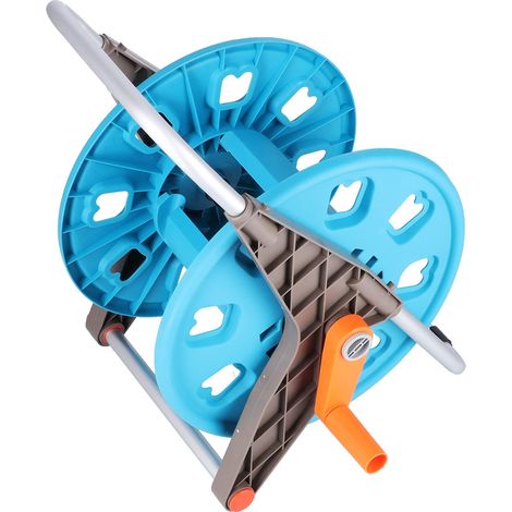Carrello avvolgitubo da giardino G1/2, supporto per riporre il tubo dell'acqua, avvolgitubo per 60 m di tubo. (1/5)