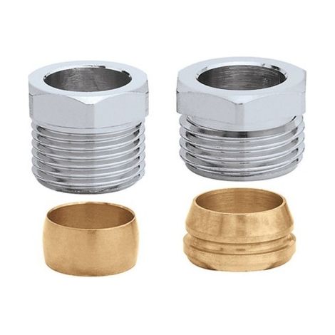 Raccord bicône 1/2" mâle pour tube cuivre Ø15 raccord de robinet de radiateur - THERMADOR 441415