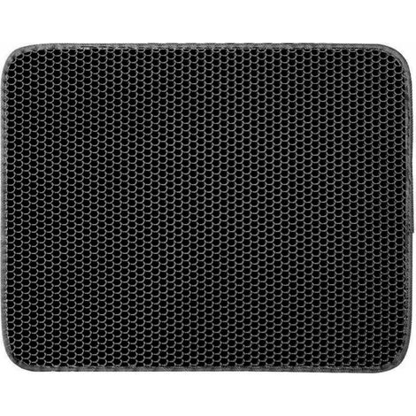 1pc Tapis Litière Chat Bac à Litière pour Chats, EVA Imperméable,Double Couche en Nid d'abeille Design 30x30cm (1/4)