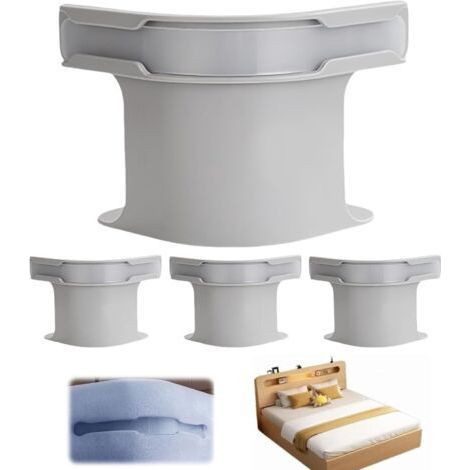 Set mit 4 Bettlakenhaltern mit Verschlussbändern, robusten, rutschfesten Clips, abnehmbar für alle Bettgrößen (weiß) (1/5)