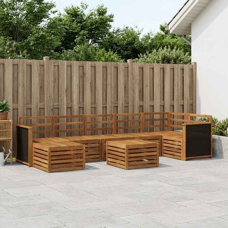 vidaXL Outdoor-Sofagarnitur 7 pcs Natur Massivholz Akazie (1/5)