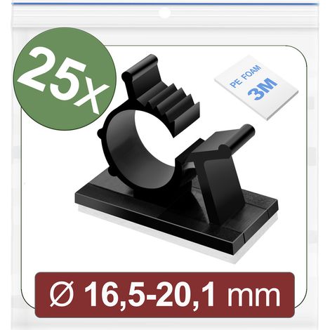 Quadrios 24CA453 Befestigungssockel selbstklebend 24CA453 Bündel-Ø-Bereich 16.5 bis 20.1 mm   Schwar