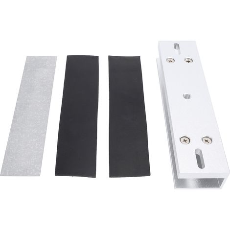 Support U aluminium pour serrure électromagnétique 280kg 600lbs porte verre sans cadre (1/5)