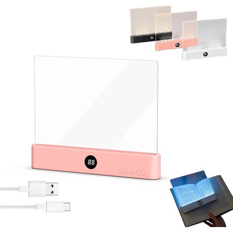 Lampe de lecture LED rechargeable avec minuteur, protection des
