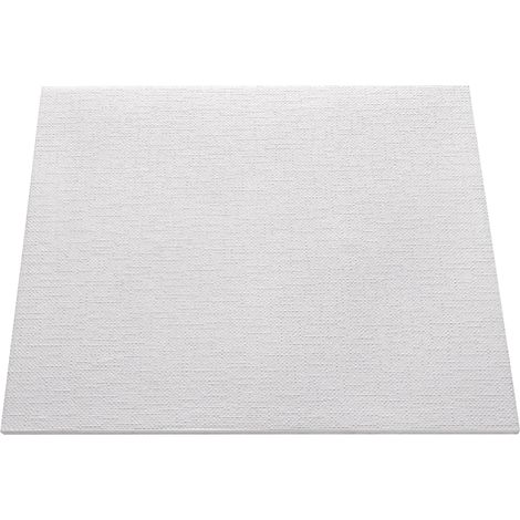 NMC – Dalle de plafond polystyrène expansé 10 x 500 x 500 mm – Lot de 8 pièces – Finition recyclable – Pour masquer les défauts du plafond (1/2)