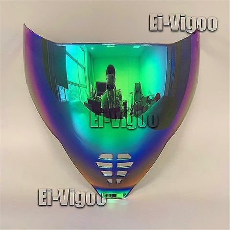Visière de protection Icon Airflite - Écran facial miroir Fliteshield pour casques Airflite - Écran facial de remplacement pour casques Icon Airflite - Couleur : Arc-en-ciel (1/4)