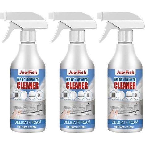 Spray nettoyant pour climatiseur, détartrage du serpentin du condenseur, désodorisant, nettoyage des pales du ventilateur, pulvérisateur moussant pour radiateurs. Contenu : 3 pièces. (1/4)